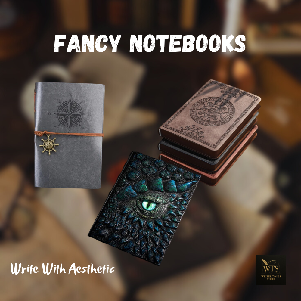 Vintage Notebooks for writers - Fancy Notebooks - Vintage to Fantasy