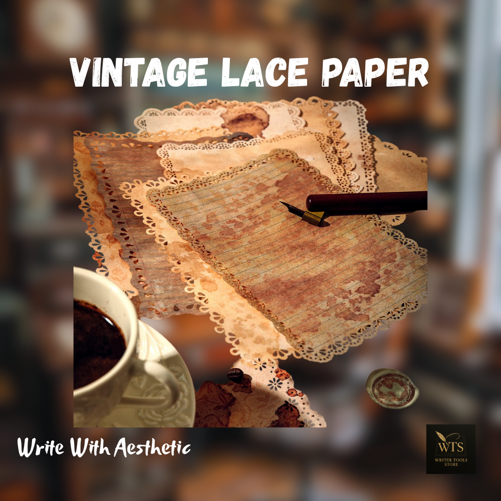 Vintage Lace Paper – 10 Decorative Sheets for DIY Crafts & Albums