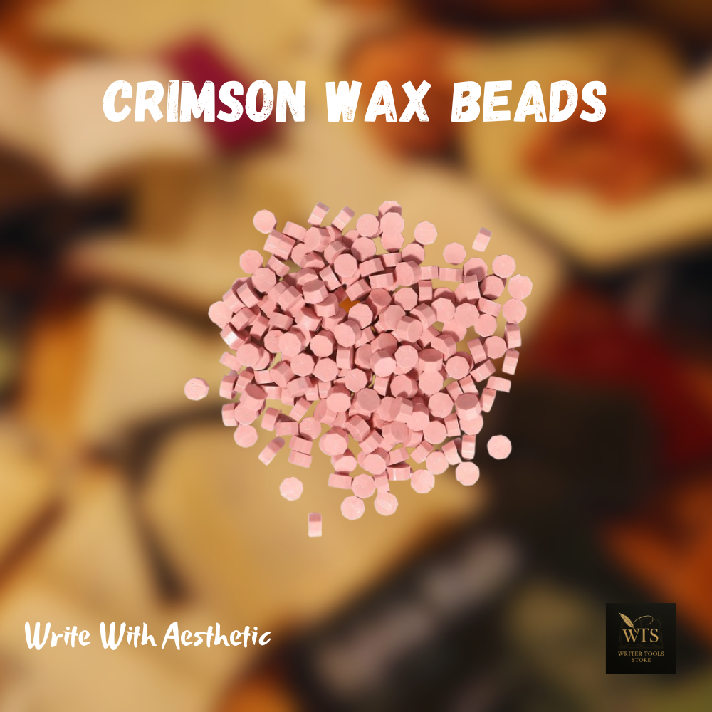 Crimson Wax Beads – 100 pieces Vintage Octagon Seals for Letters, Crafts & Invitations