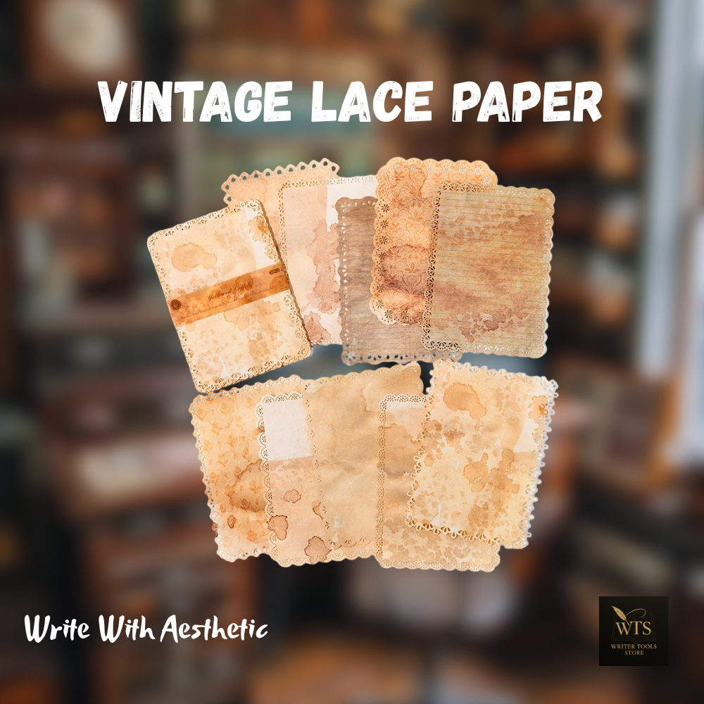 Vintage Lace Paper – 10 Decorative Sheets for DIY Crafts & Albums