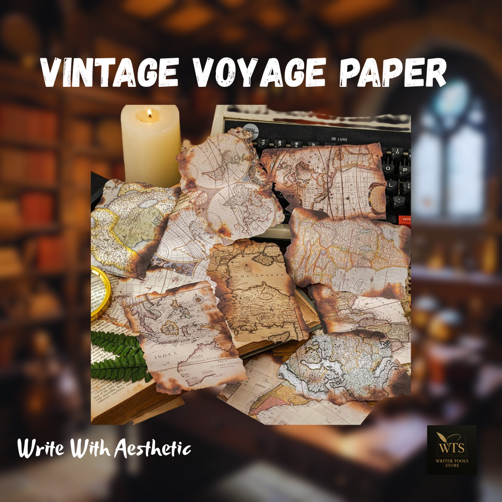 Vintage Voyage Paper Pack – 30 Vintage Decorative Sheets for Journaling, Scrapbooking & Crafts