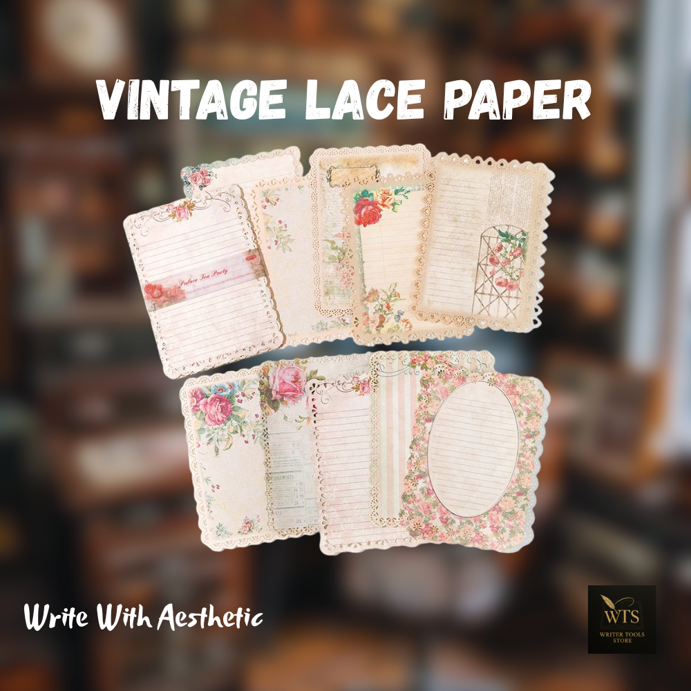 Vintage Lace Paper – 10 Decorative Sheets for DIY Crafts & Albums