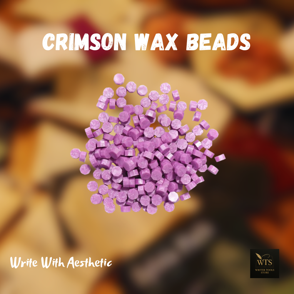 Crimson Wax Beads – 100 pieces Vintage Octagon Seals for Letters, Crafts & Invitations