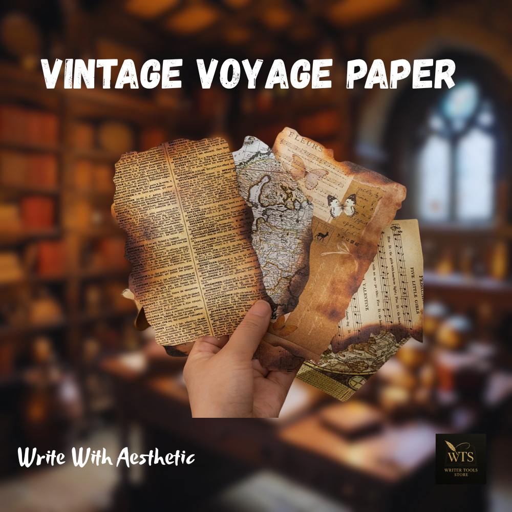 Vintage Voyage Paper Pack – 30 Vintage Decorative Sheets for Journaling, Scrapbooking & Crafts