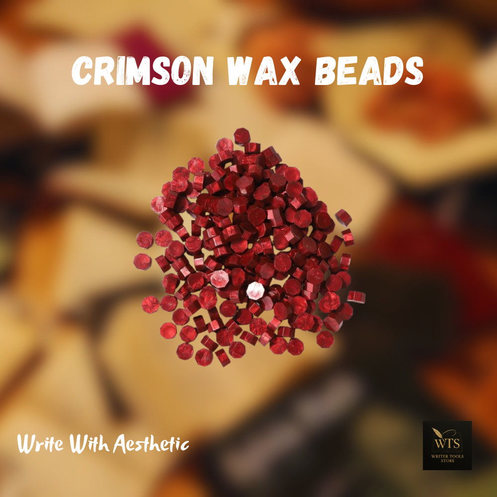 Crimson Wax Beads – 100 pieces Vintage Octagon Seals for Letters, Crafts & Invitations