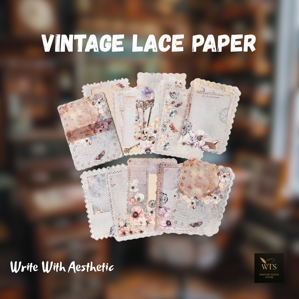 Vintage Lace Paper – 10 Decorative Sheets for DIY Crafts & Albums