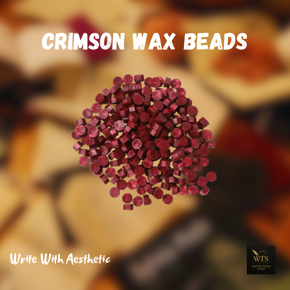 Crimson Wax Beads – 100 pieces Vintage Octagon Seals for Letters, Crafts & Invitations