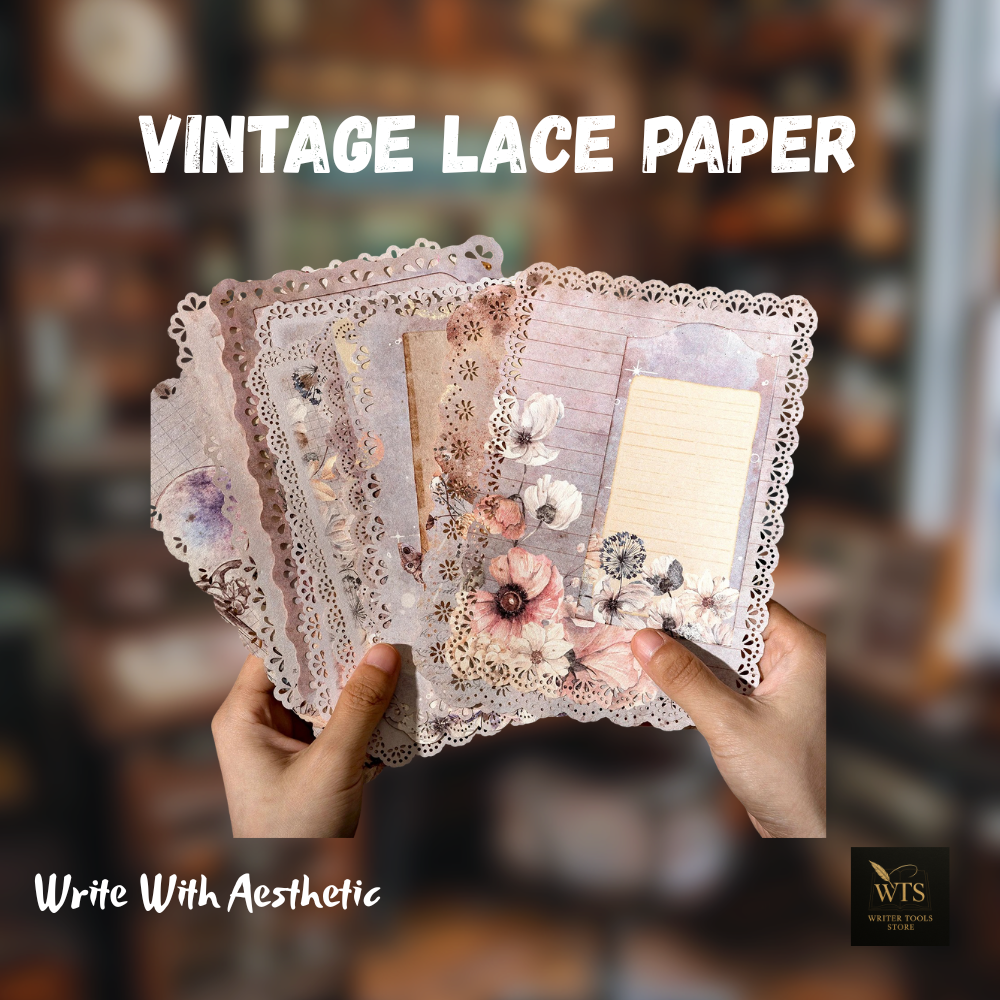 Vintage Lace Paper – 10 Decorative Sheets for DIY Crafts & Albums