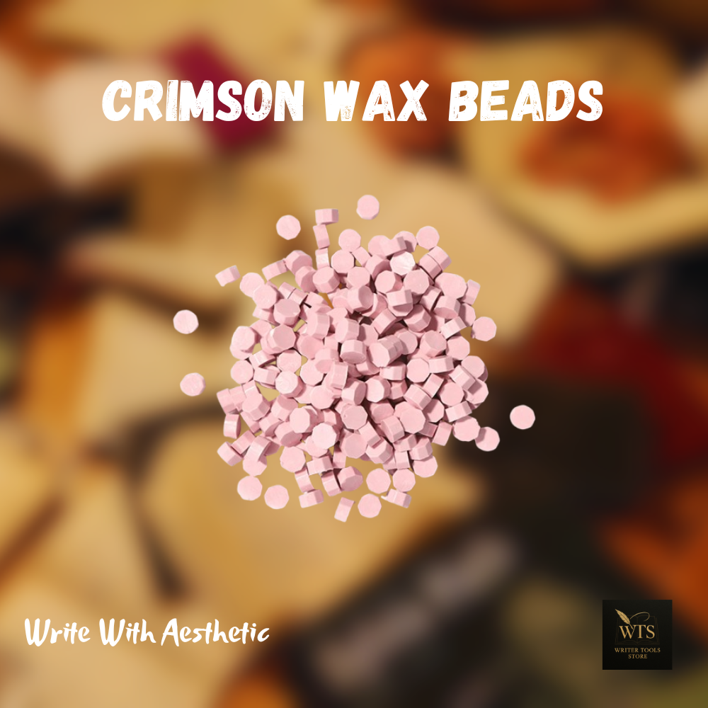 Crimson Wax Beads – 100 pieces Vintage Octagon Seals for Letters, Crafts & Invitations