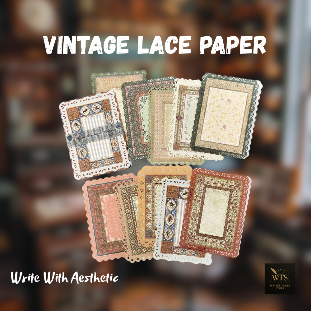 Vintage Lace Paper – 10 Decorative Sheets for DIY Crafts & Albums