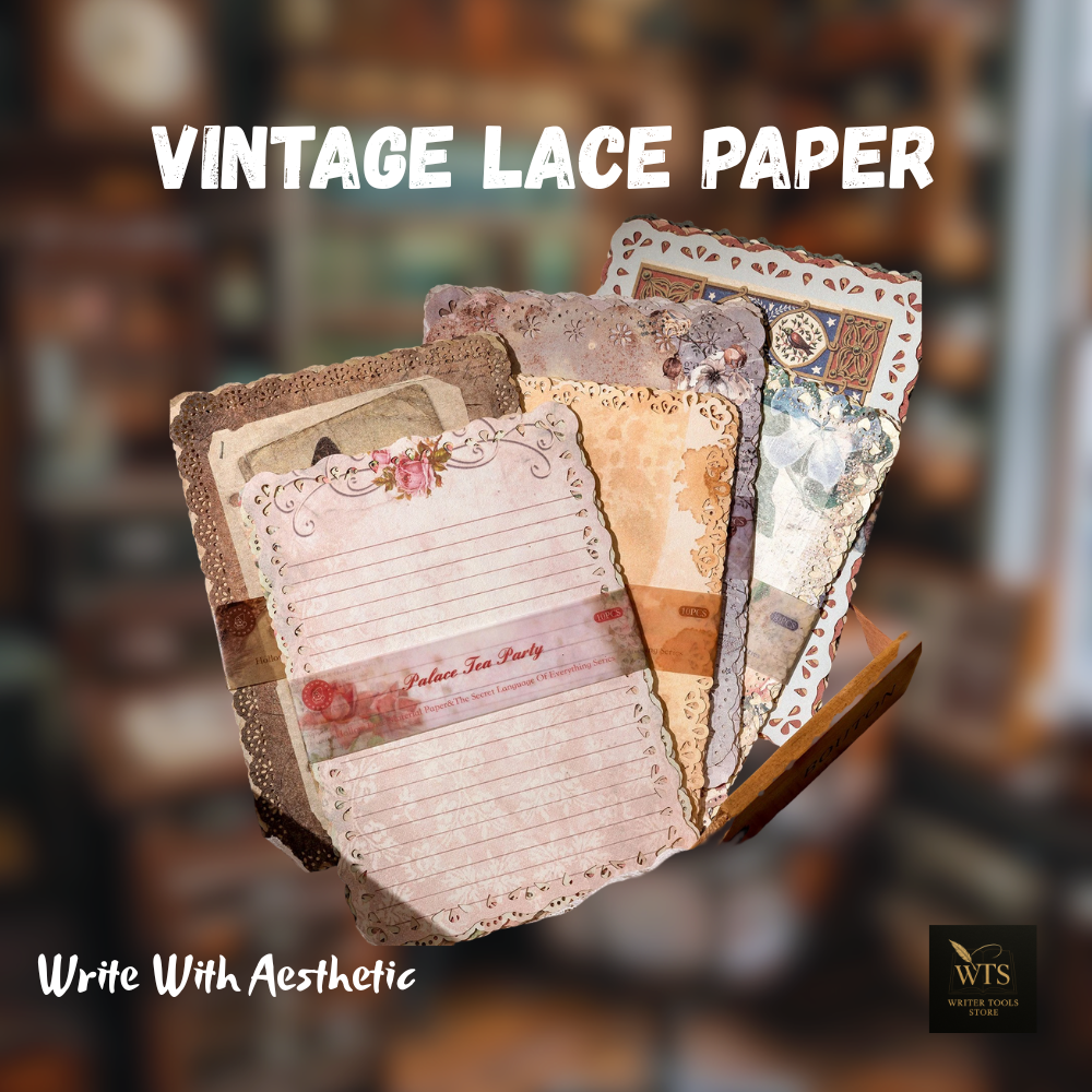 Vintage Lace Paper – 10 Decorative Sheets for DIY Crafts & Albums