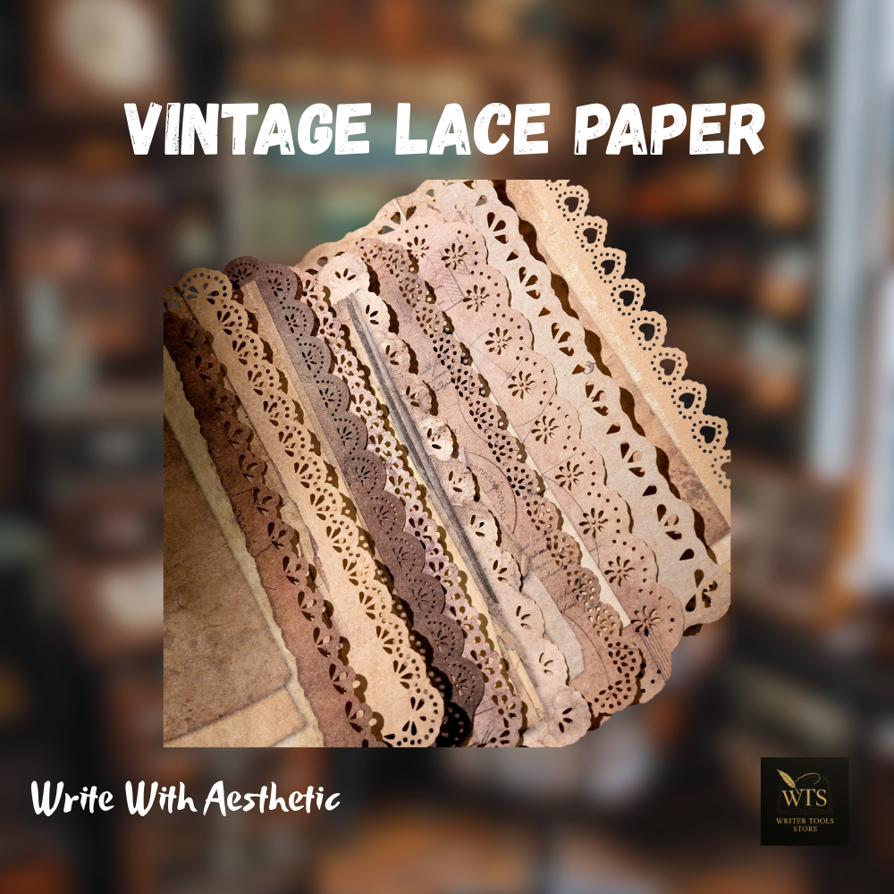 Vintage Lace Paper – 10 Decorative Sheets for DIY Crafts & Albums