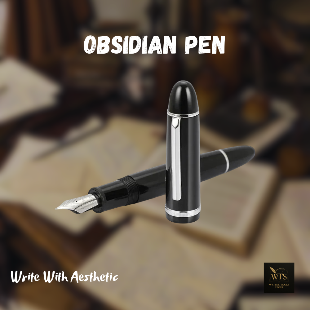 Obsidian Pen – Midnight Acrylic Ink Pen for Timeless Writing