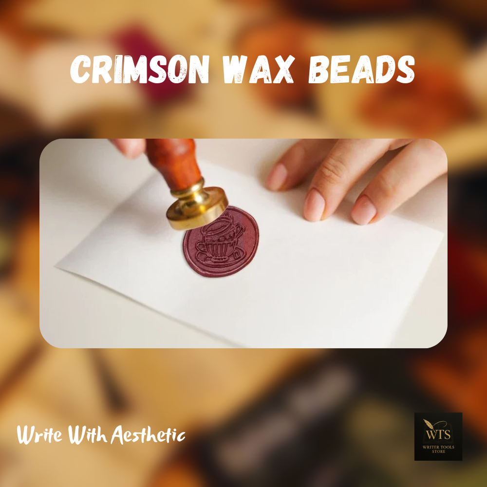 Crimson Wax Beads – 100 pieces Vintage Octagon Seals for Letters, Crafts & Invitations