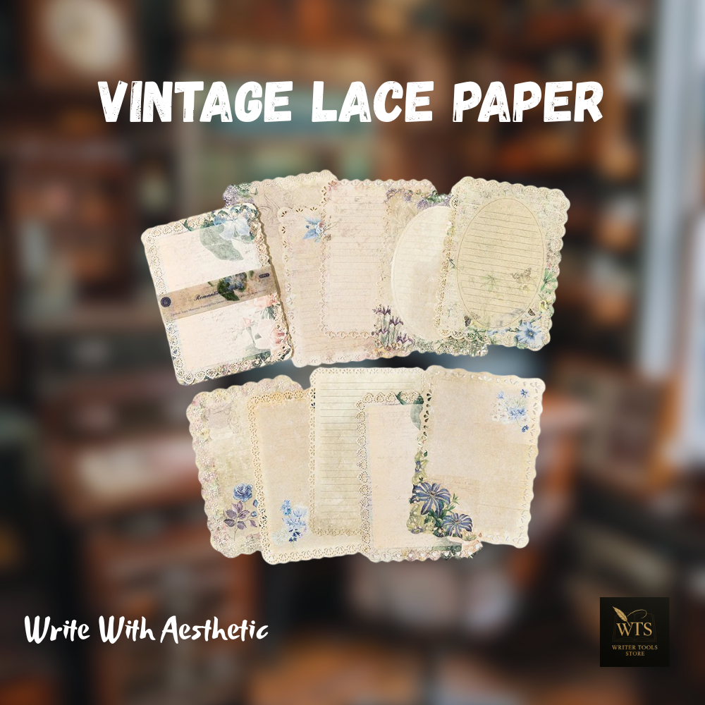 Vintage Lace Paper – 10 Decorative Sheets for DIY Crafts & Albums