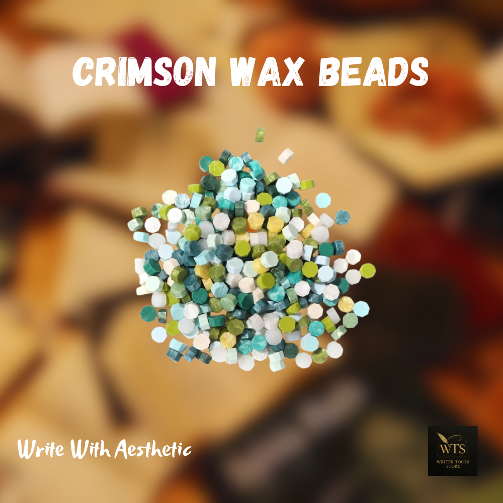 Crimson Wax Beads – 100 pieces Vintage Octagon Seals for Letters, Crafts & Invitations