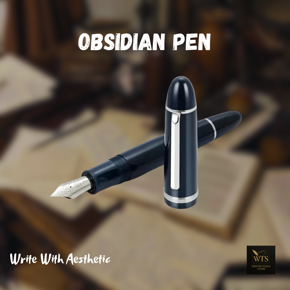 Obsidian Pen – Midnight Acrylic Ink Pen for Timeless Writing