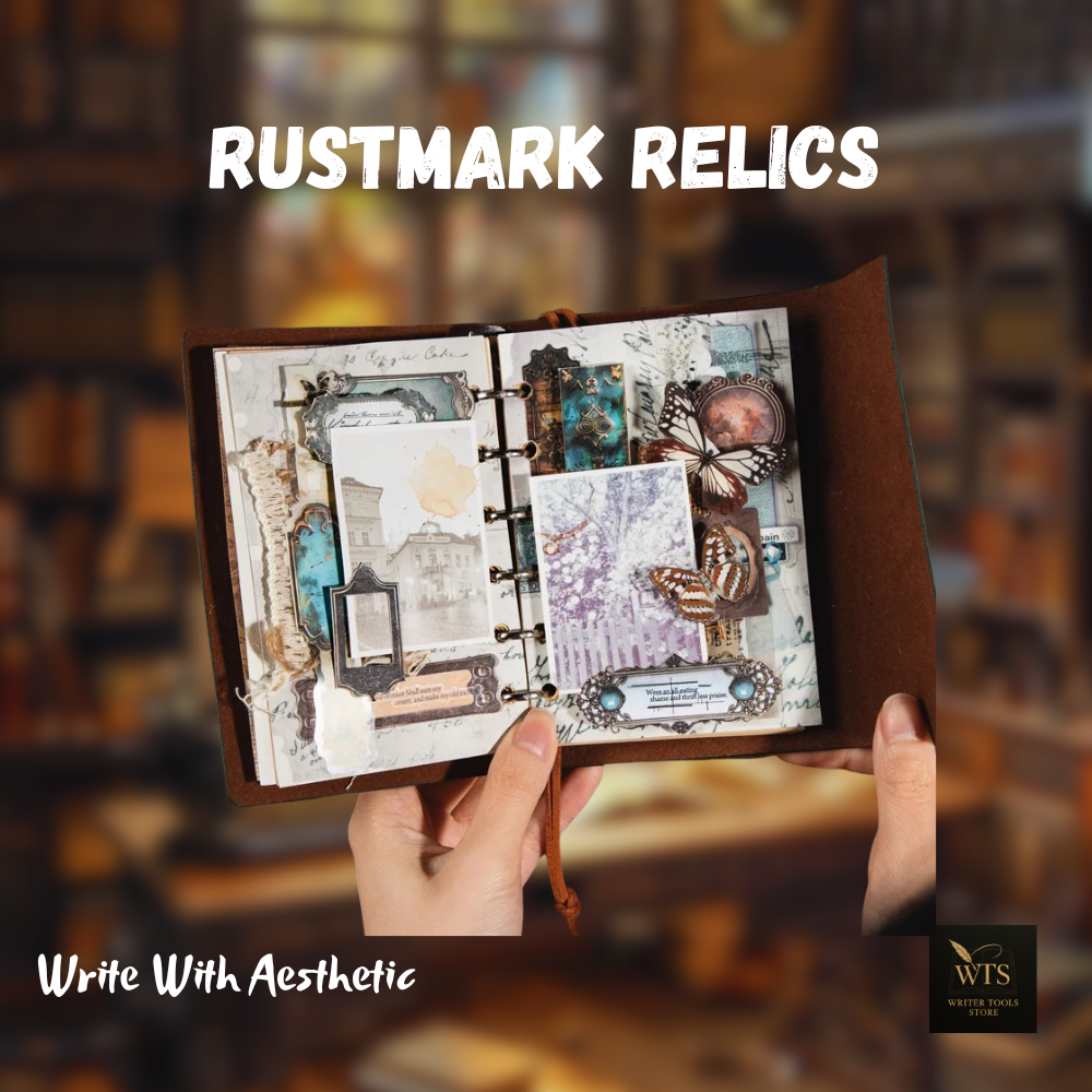 Rustmark Relics – Vintage Metal Tag Stickers for Scrapbooks, Journals & DIY Art Projects