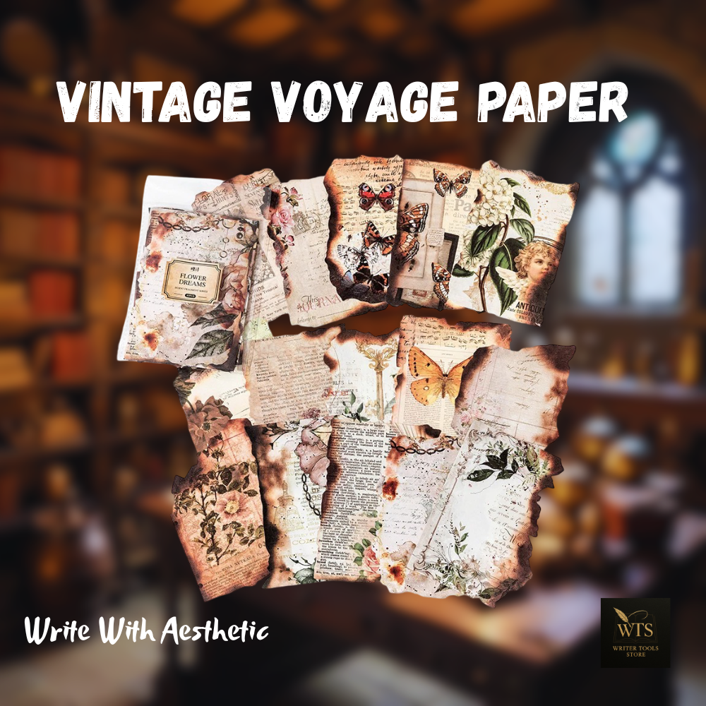 Vintage Voyage Paper Pack – 30 Vintage Decorative Sheets for Journaling, Scrapbooking & Crafts