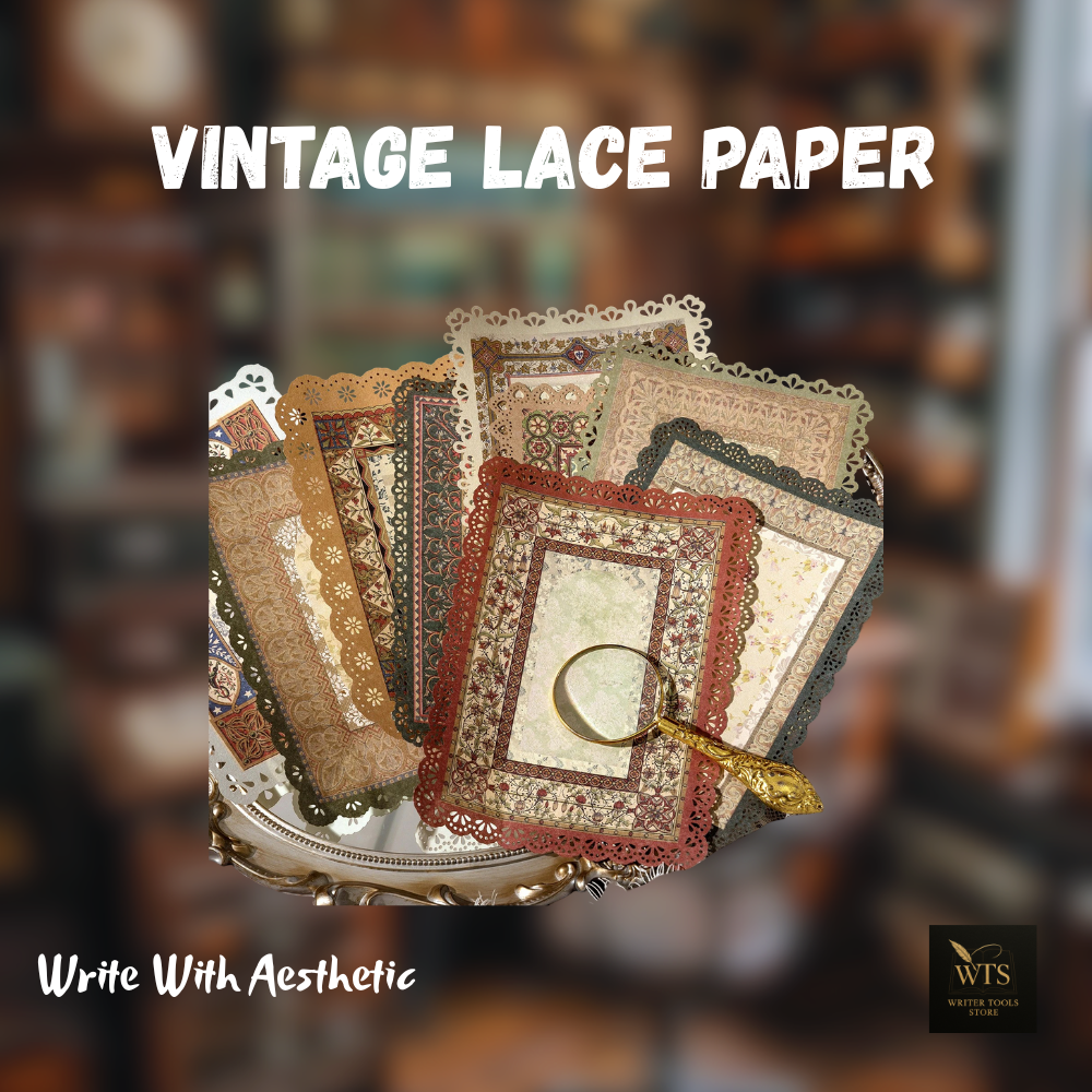 Vintage Lace Paper – 10 Decorative Sheets for DIY Crafts & Albums
