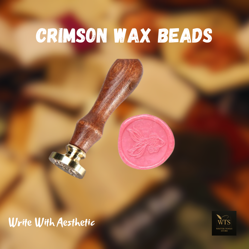 Crimson Wax Beads – 100 pieces Vintage Octagon Seals for Letters, Crafts & Invitations