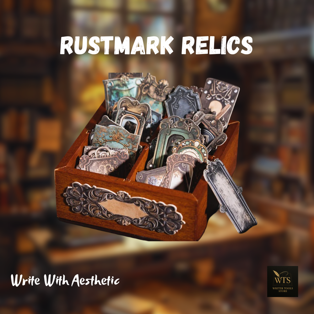 Vintage Metal Tag Stickers for Scrapbooks, Journals & DIY Art Projects