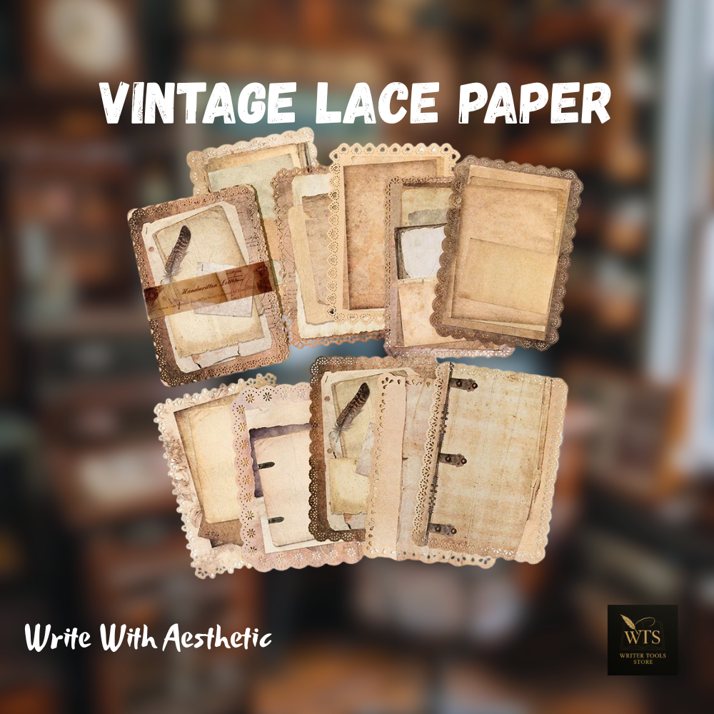 Vintage Lace Paper – 10 Decorative Sheets for DIY Crafts & Albums