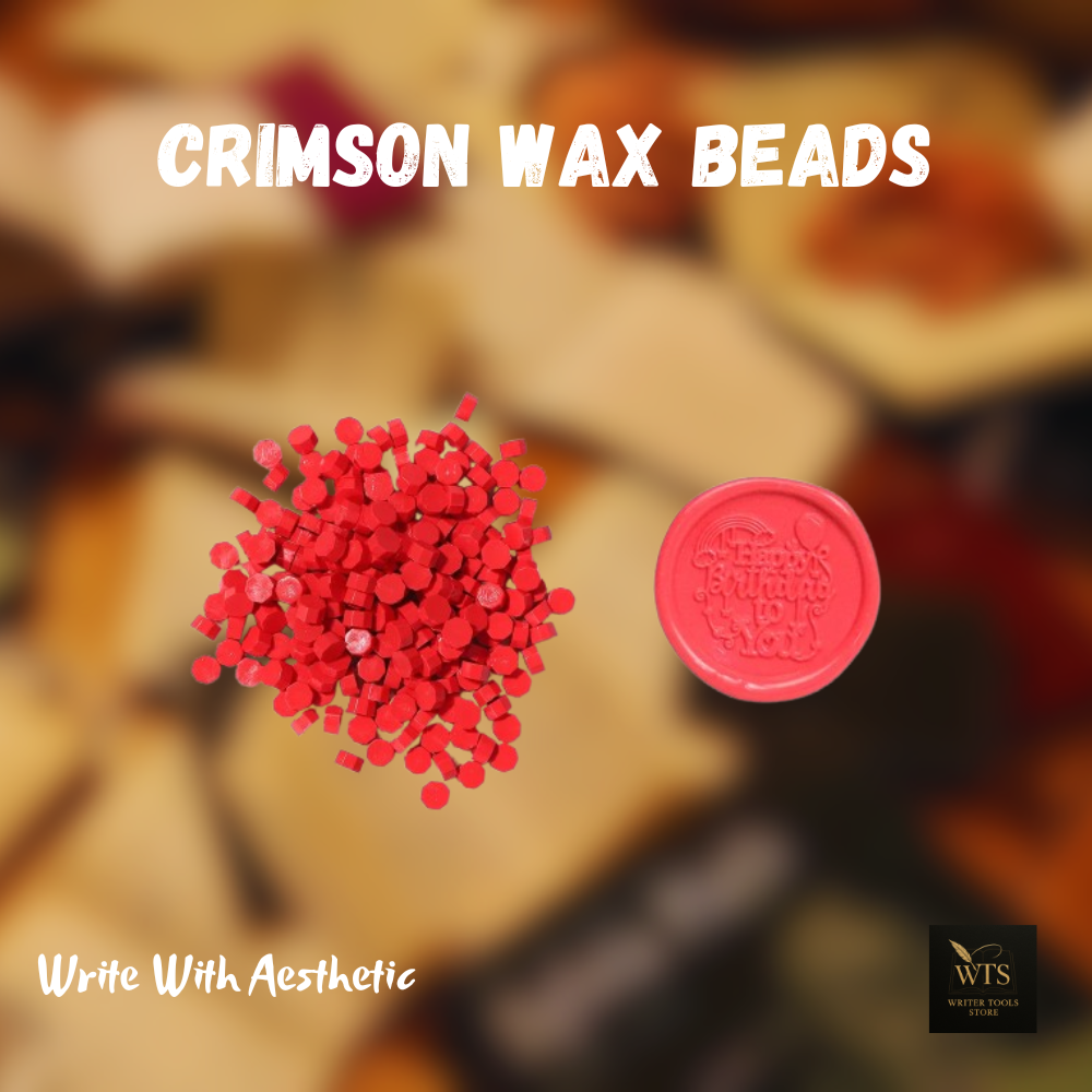 Crimson Wax Beads – 100 pieces Vintage Octagon Seals for Letters, Crafts & Invitations