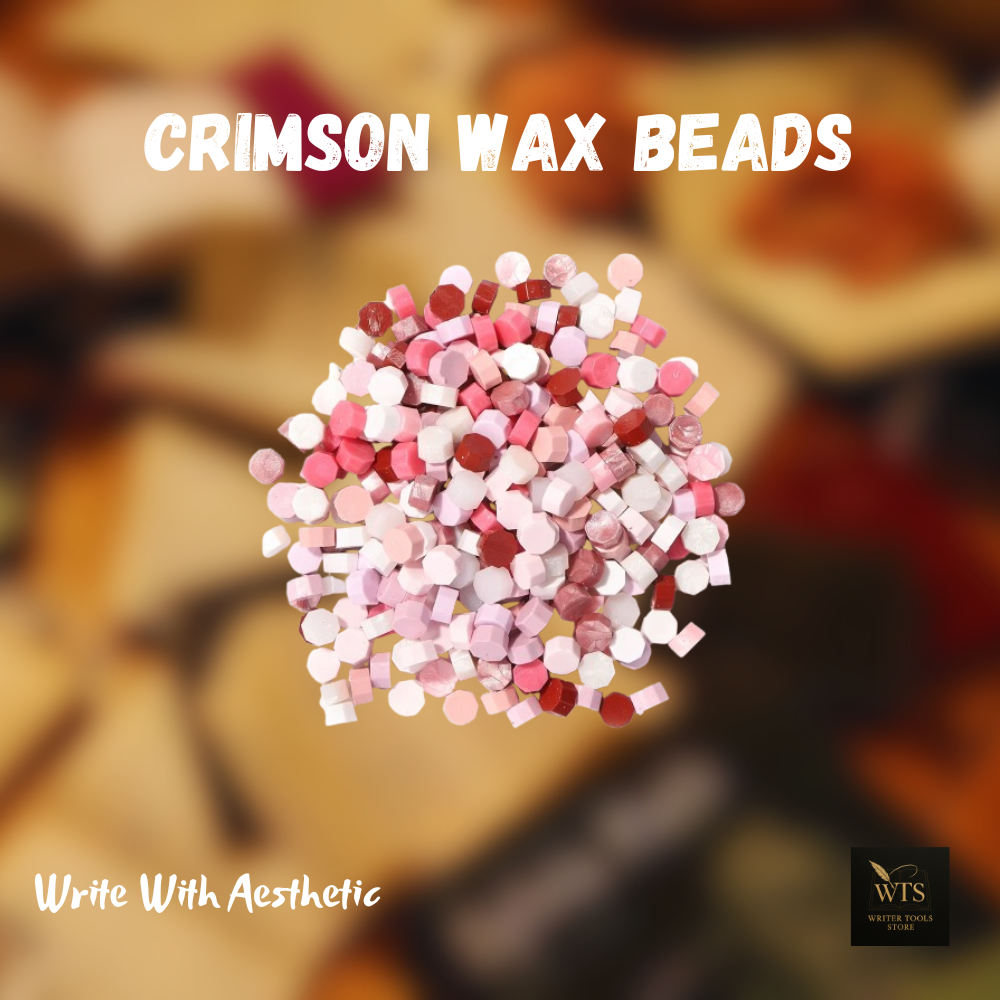 Crimson Wax Beads – 100 pieces Vintage Octagon Seals for Letters, Crafts & Invitations