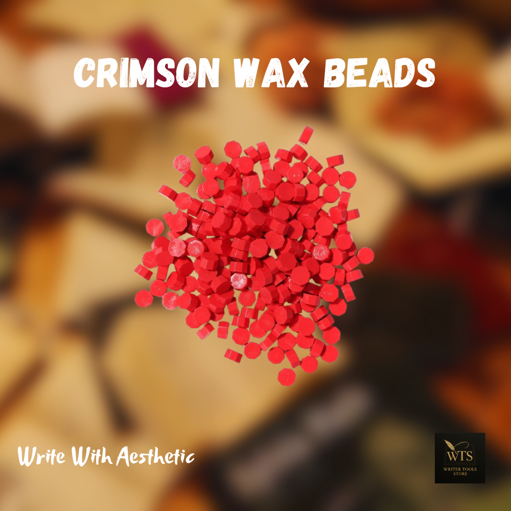 Crimson Wax Beads – 100 pieces Vintage Octagon Seals for Letters, Crafts & Invitations