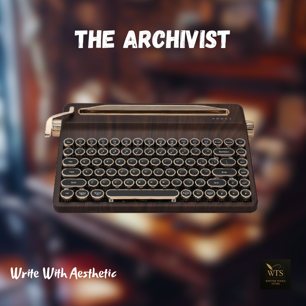 The Archivist – Premium Wooden Mechanical Typewriter Keyboard with Retro Design, Wireless RGB Backlight, Mac & Windows Compatible Collector’s Edition