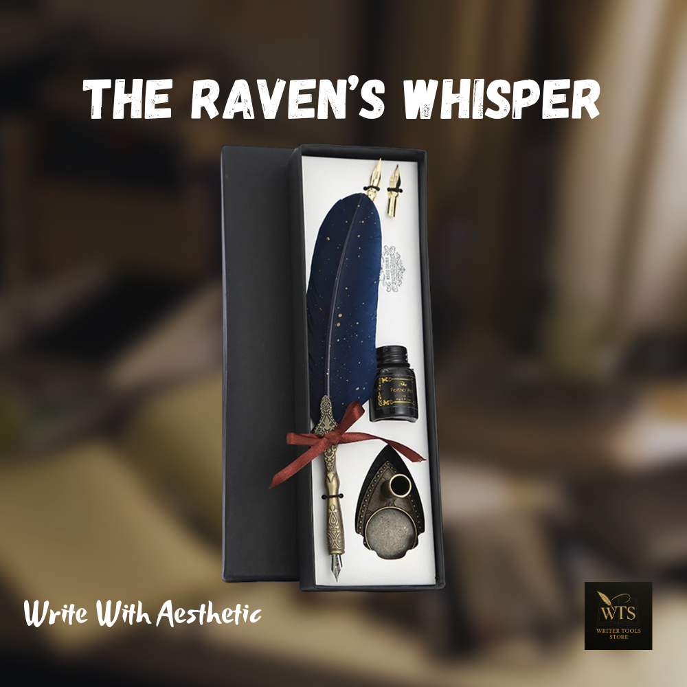 The Raven’s Whisper – Vintage Quill Set for Letters, Legends & Lost Time
