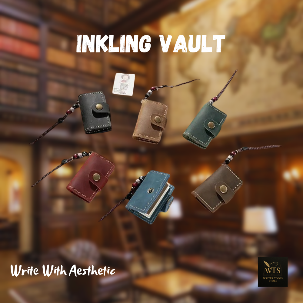 Inkling Vault – A Retro Mini Notebook with Leather Charm
