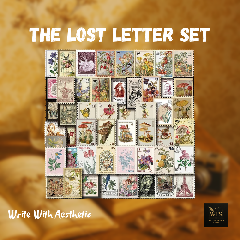 Retro Stamp Stickers for Scrapbooks, Gifts & Notebooks