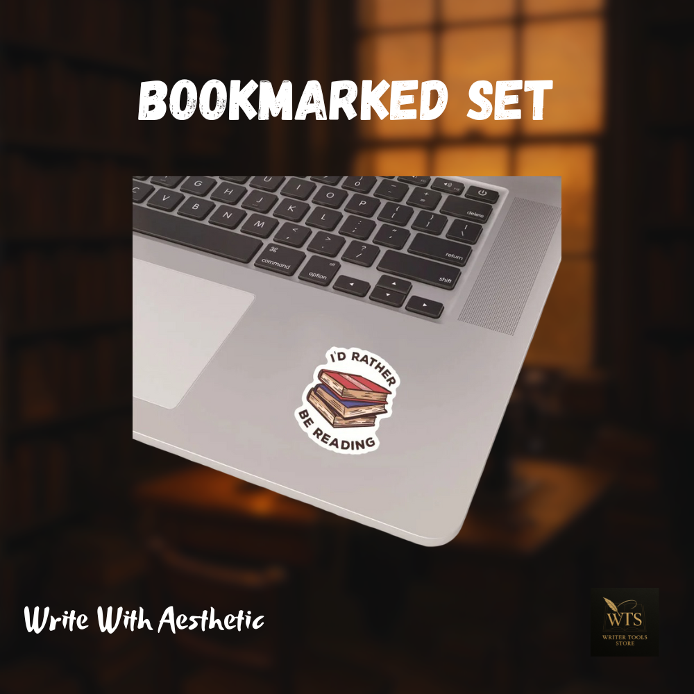 Bookmarked – English Quote Sticker Set for Readers, Writers & Wanderers