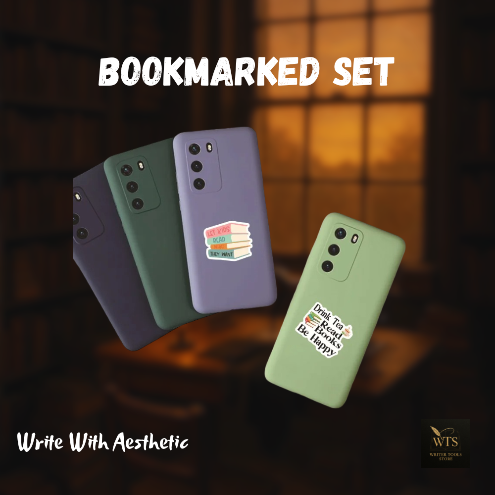 Bookmarked – English Quote Sticker Set for Readers, Writers & Wanderers