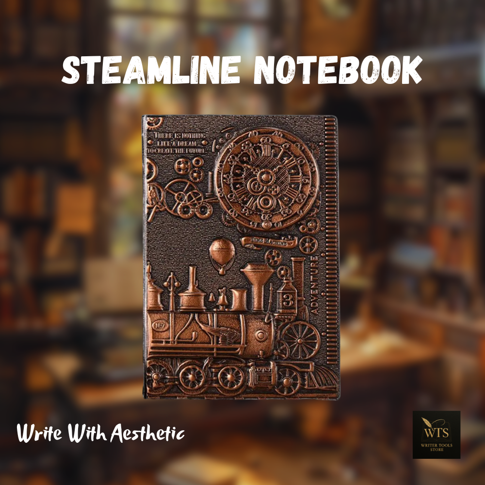 A5 Vintage Embossed Leather Journal with Lined Pages & 100 Sheets