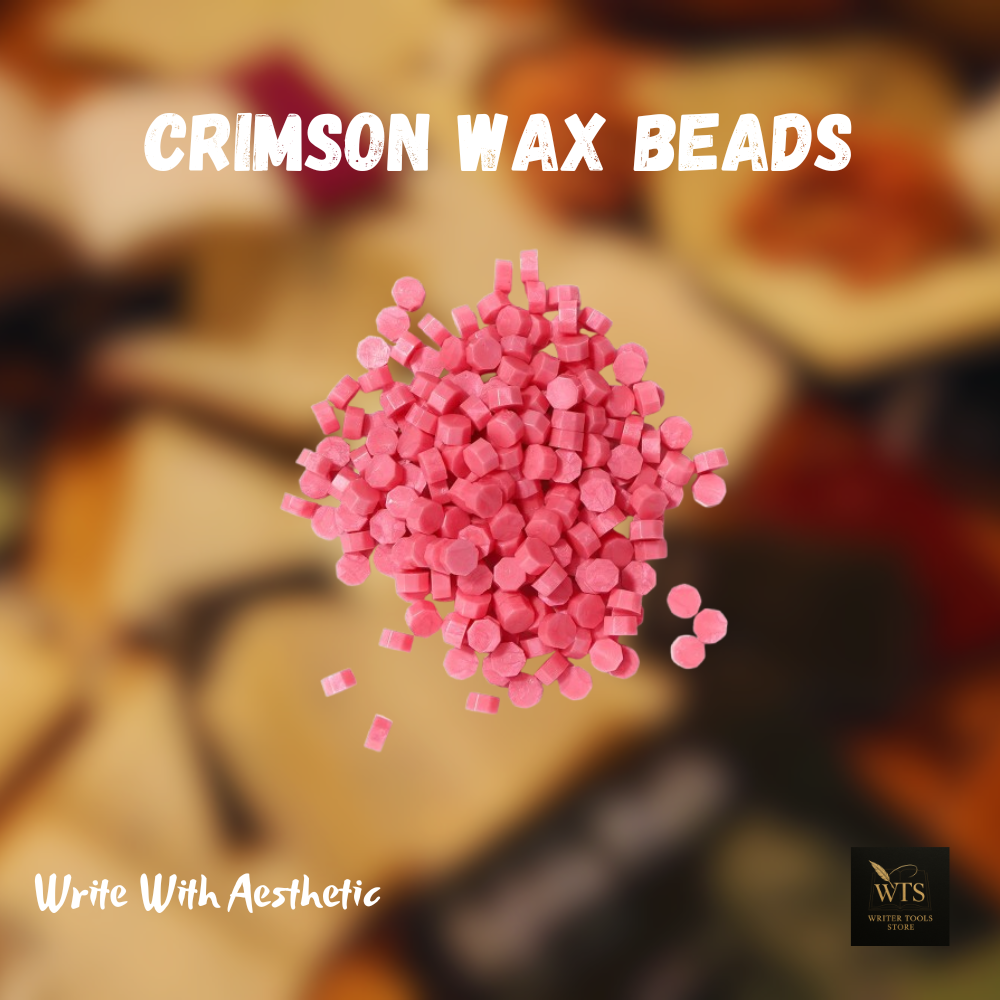 Crimson Wax Beads – 100 pieces Vintage Octagon Seals for Letters, Crafts & Invitations