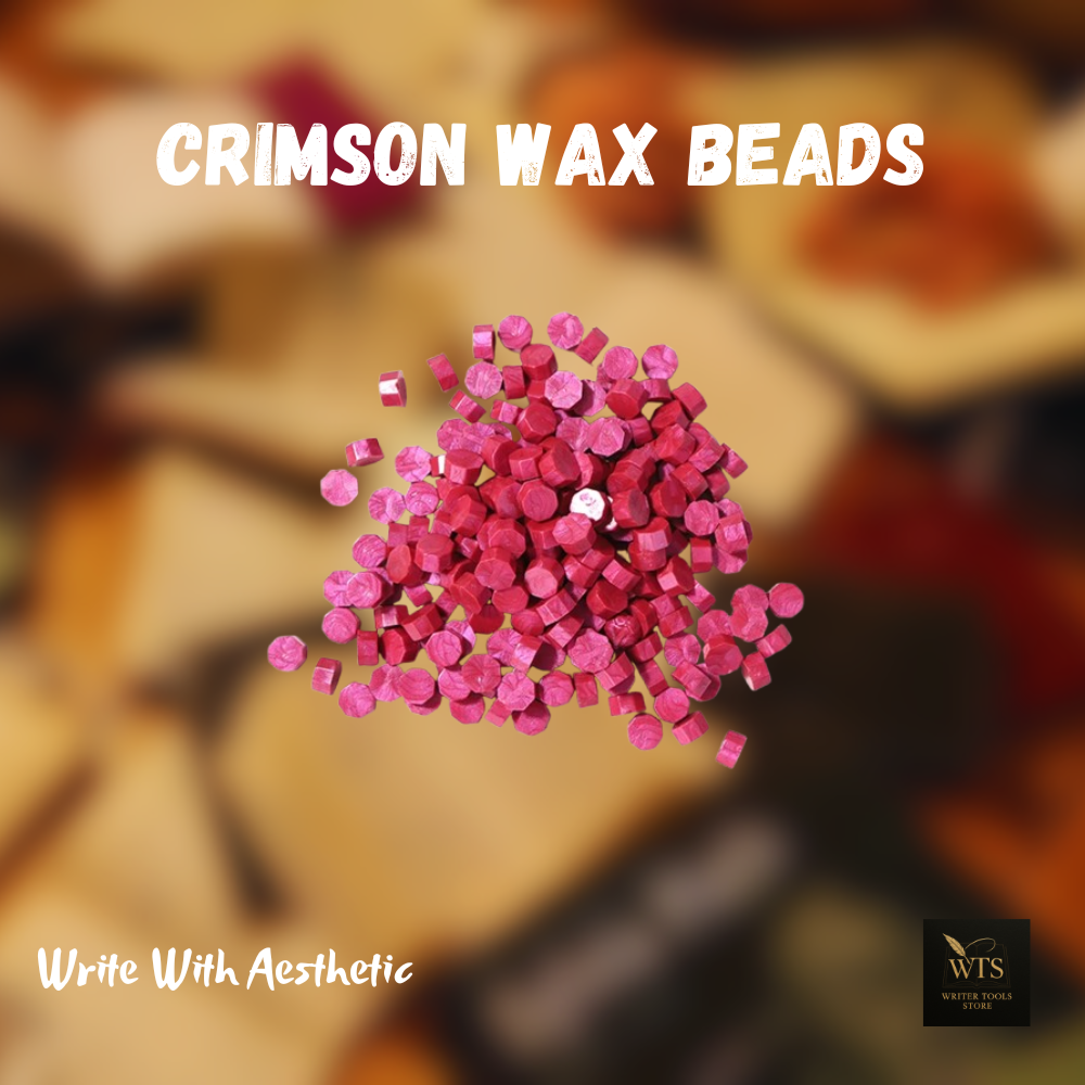 Crimson Wax Beads – 100 pieces Vintage Octagon Seals for Letters, Crafts & Invitations