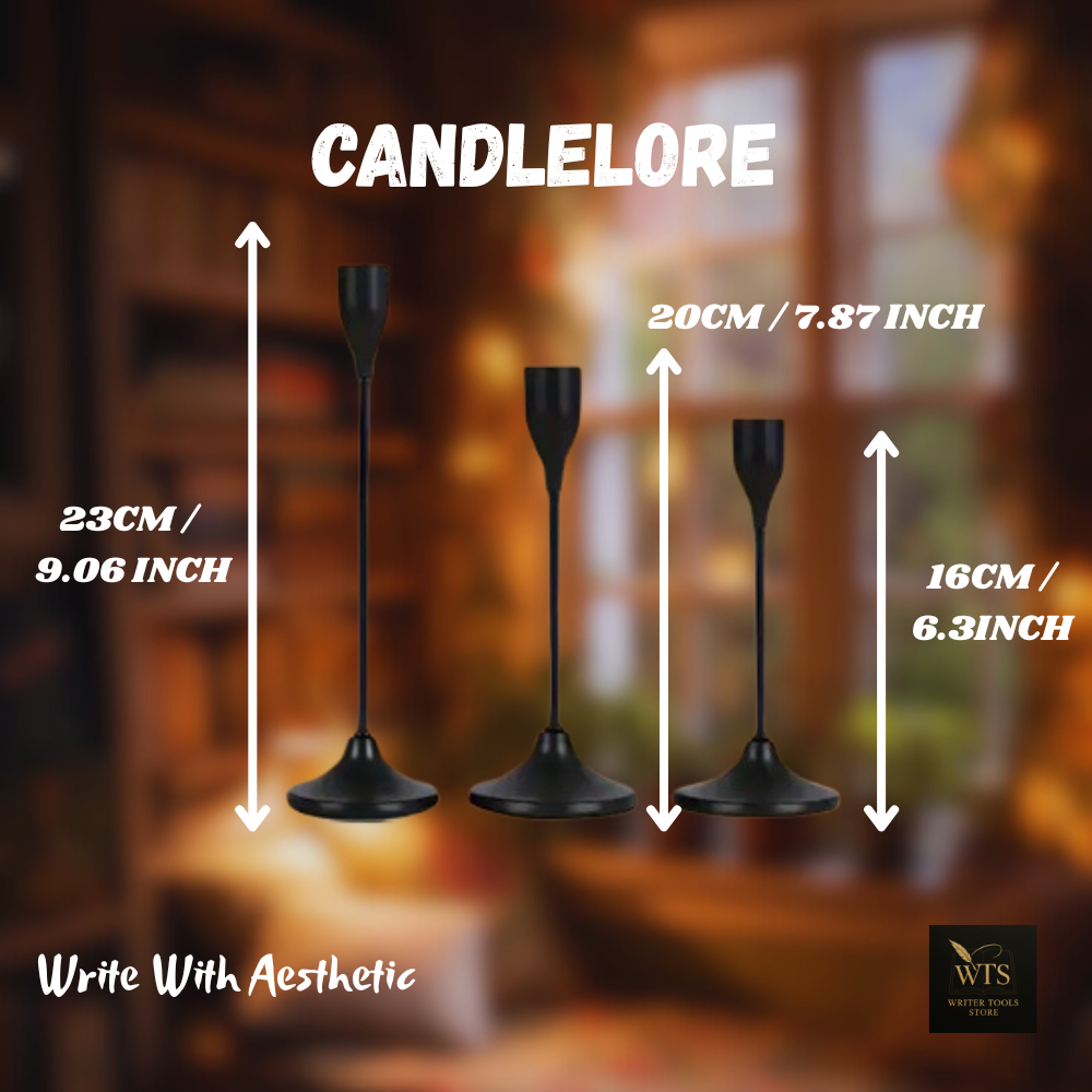 Candlelore – 3 Pieces Retro Metal Candle Holders Set | Minimalist Candlestick for Wedding Table Decor, Home, and Vintage-Inspired Centerpieces