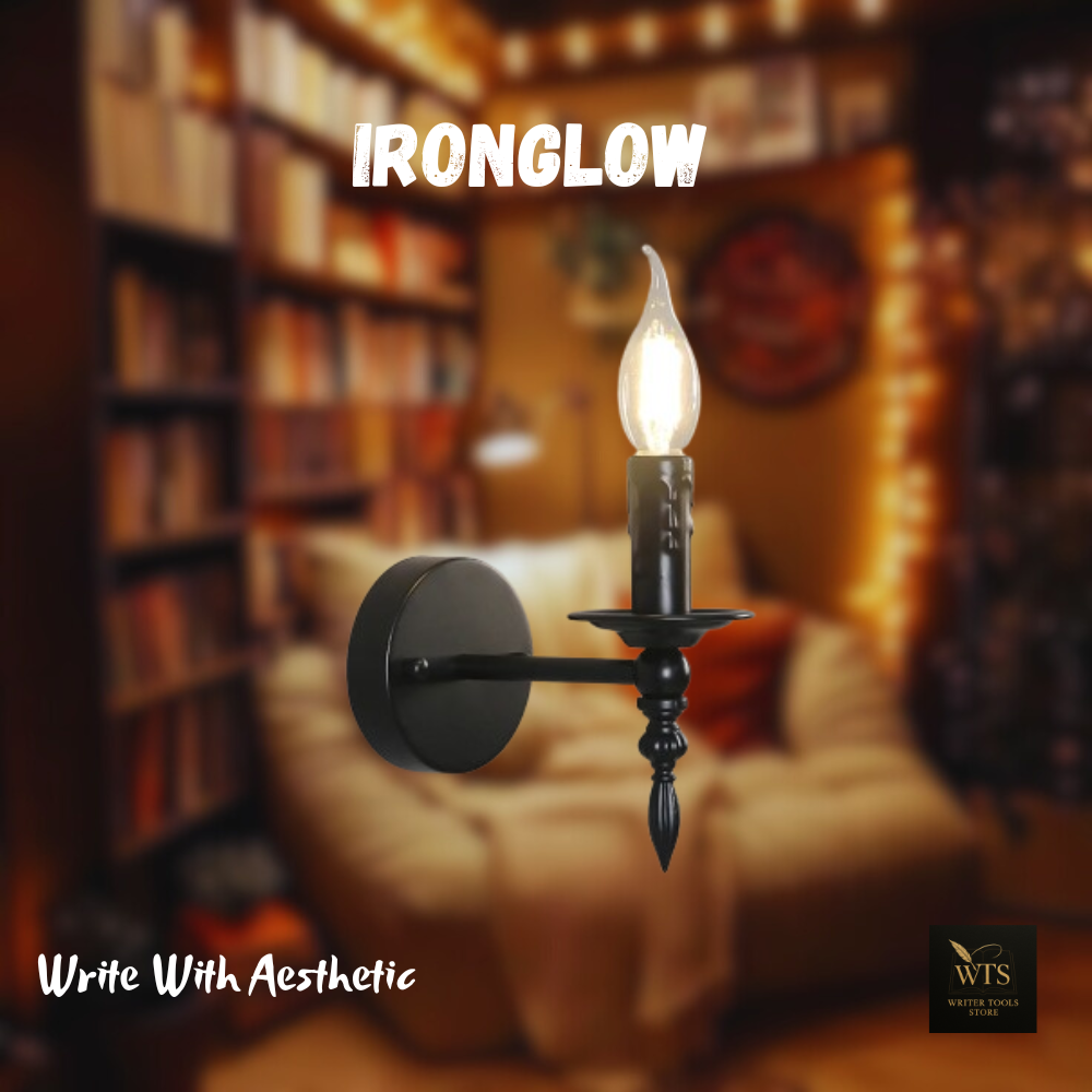 IronGlow – Vintage Industrial Wall Lamp | Retro American-Style Indoor Sconce for Bedroom, Aisle, Stair & Porch Lighting (Candle-Inspired Design)