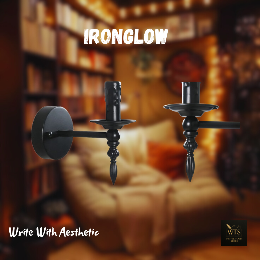 IronGlow – Vintage Industrial Wall Lamp | Retro American-Style Indoor Sconce for Bedroom, Aisle, Stair & Porch Lighting (Candle-Inspired Design)