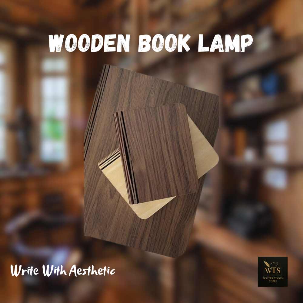 Foldable LED Wooden Book Lamp – USB Rechargeable Night Light for Bedroom, Desk & Gifts – Creative Bedside Reading Light for Kids & Adults