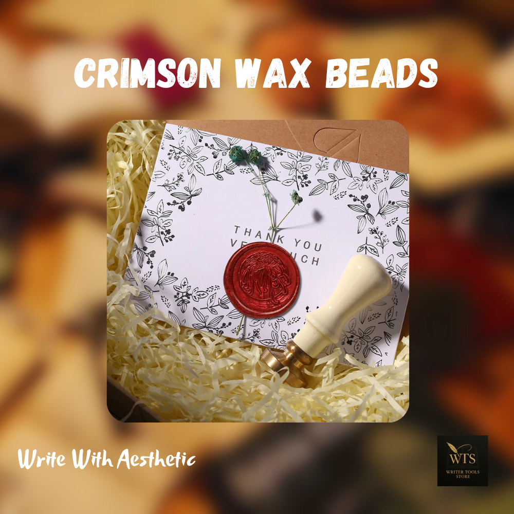 Crimson Wax Beads – 100 pieces Vintage Octagon Seals for Letters, Crafts & Invitations