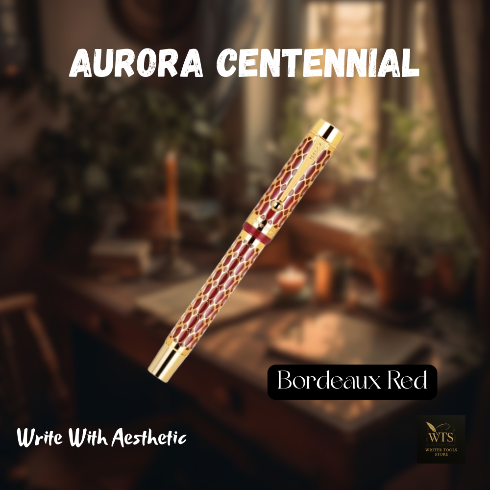 Aurora Centennial – Luxury Resin Fountain Pen with Mesh Nib & Gold Clip for Business, School & Fine Writing