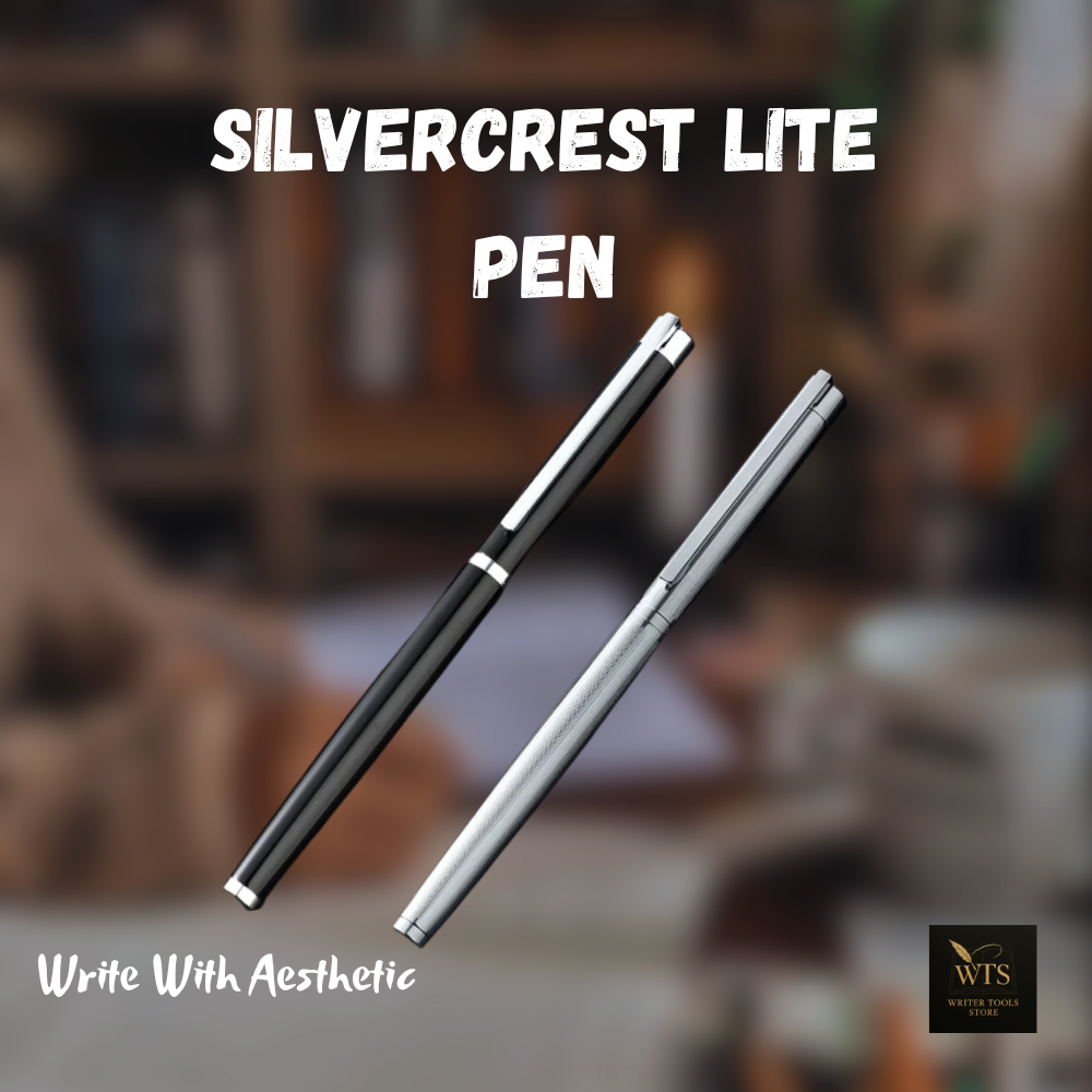 Silvercrest Lite Pen – Affordable All-Steel Platinum Fountain Pen with Fine Nib for Students, Professionals & Everyday Writing