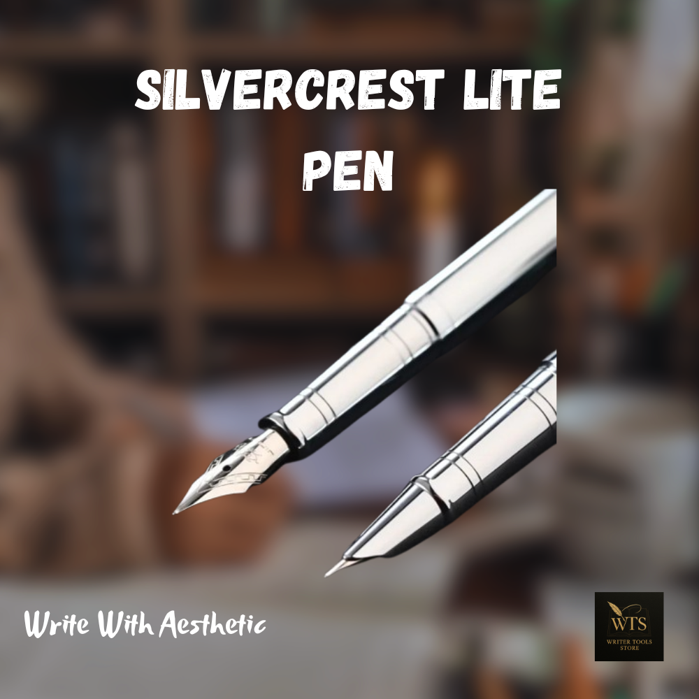 Silvercrest Lite Pen – Affordable All-Steel Platinum Fountain Pen with Fine Nib for Students, Professionals & Everyday Writing