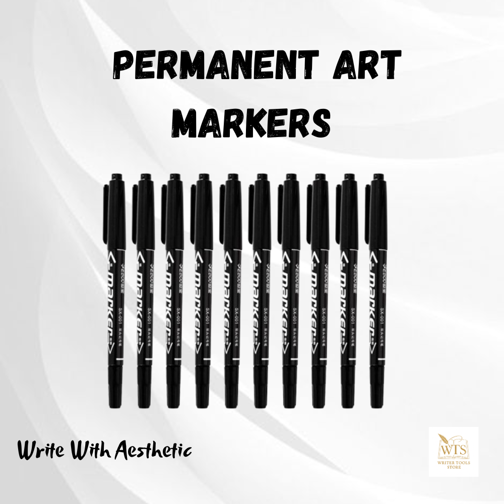 Premium Dual-Tip Permanent Pen / Art Markers – 10-Color Set
