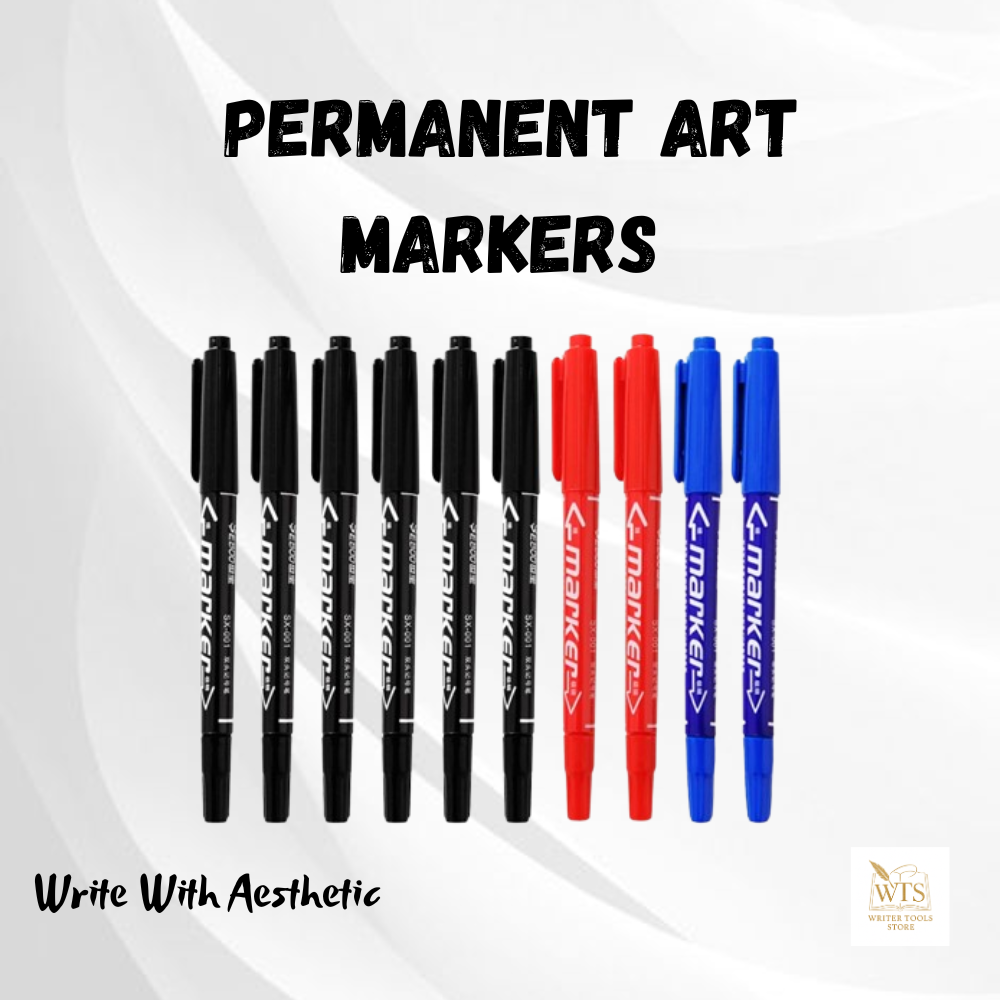 Premium Dual-Tip Permanent Pen / Art Markers – 10-Color Set
