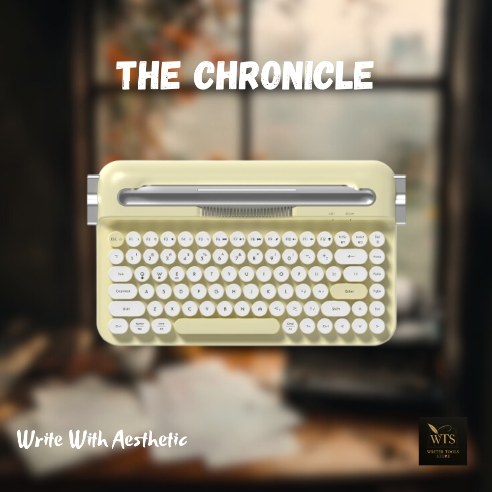 The Chronicle -  Vintage Writer Aesthetic Mechanical Keyboard for Creators & Authors (84-Key, Multi-Device, Bluetooth & 2.4GHz)